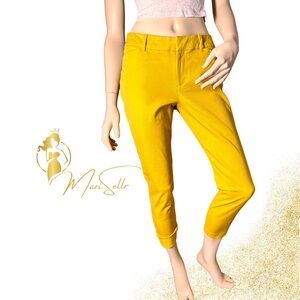 Old Navy Yellow Cropped Ankle Pants